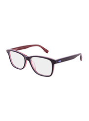 Lacoste Full-Rim Purple Rectangular Sunglasses for Women, Transparent Lens, L2776 514, 53/15/140