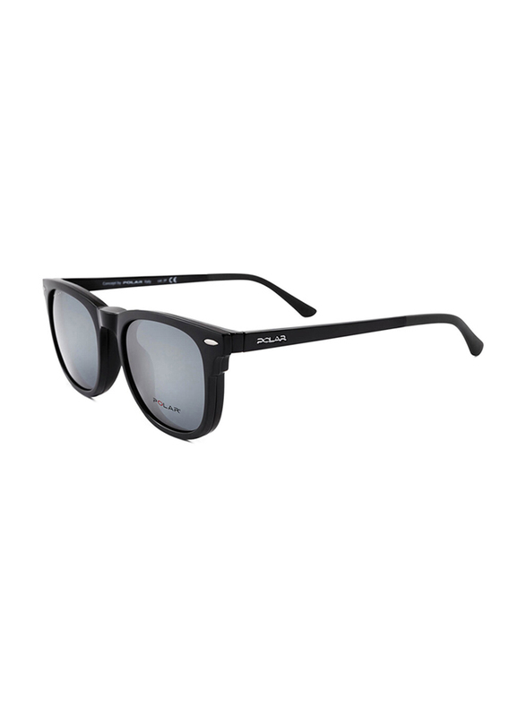 Polar Full-Rim Oval Shiny Black Clip-On Frame Unisex, Clear Lens, 514 77, 52/20/150