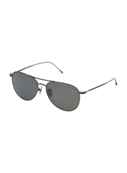 Lozza Polarized Full-Rim Pilot Brown Sunglasses for Men, Grey Lens, SL2304 570S22, 57/16/145