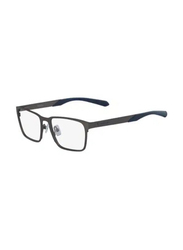 Dragon Full-Rim Square Gunmetal Eyeglass Frames for Men, Transparent Lens, DR174 KRIS 070, 55/18/140