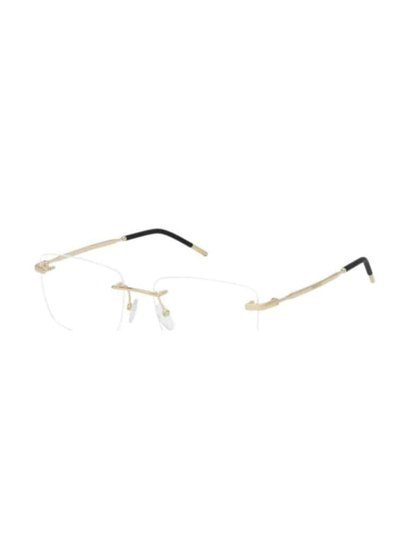 Trussardi Rimless Rectangular Gold Eyewear for Men, Transparent Lens, VTR495 560300