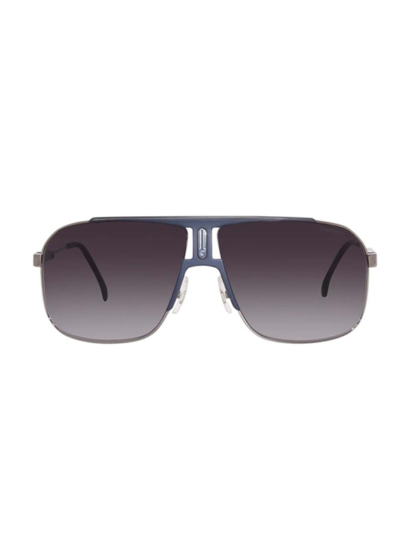 Carrera Full-Rim Navigator Ruthenium Sunglasses for Men, Dark Grey Lens, CARRERA1043/S 204363 DTY 9O, 65/12/140