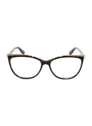 Trussardi Full-Rim Cat Eye Havana Eyewear for Women, Transparent Lens, VTR387 550722, 54/16/140