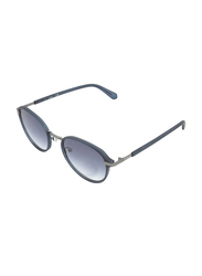 Guess Full-Rim Round Matte Blue Sunglasses for Men, Blue Gradient Lens, GU00031 91W, 53/22/145