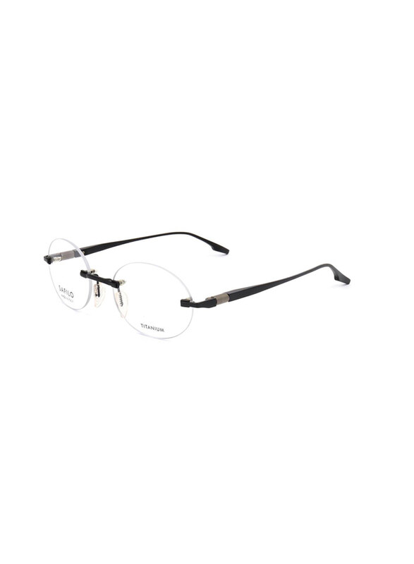 

Safilo Rimless Round Matte Black Frames for Men, 02 003 5119, 51/19/145