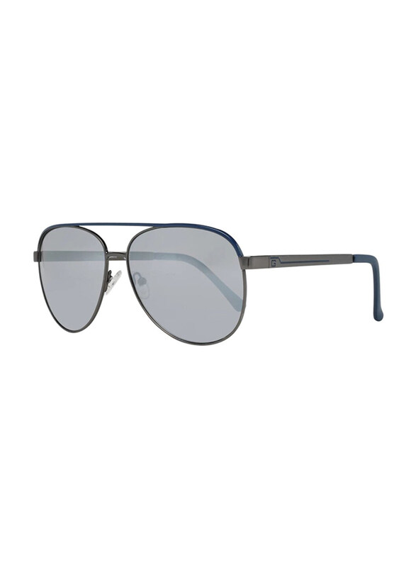 

Guess Polarized Full-Rim Pilot Gunmetal Grey Sunglasses For Women, Grey Lens, GF0172 08C, 60/13/140