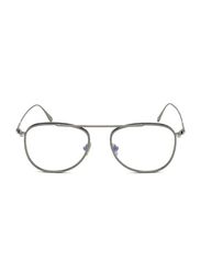 Tom Ford Full-Rim Pilot Grey Eyeglasses for Men, Transparent Lens, FT5691-B 014, 52/18/145