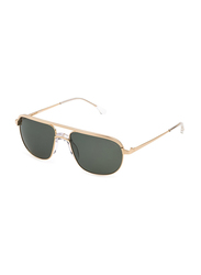 Lozza Full-Rim Pilot Gold Sunglasses Unisex, Green Lens, SL2392 58300P, 58/17/145