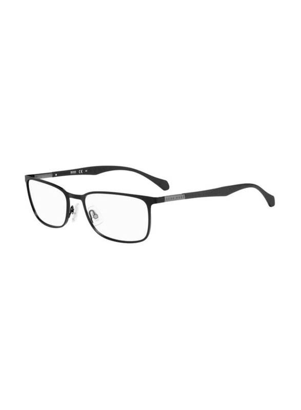 Hugo Boss Full-Rim Rectangle Black Eyewear Frames For Men, Mirrored Clear Lens, 0828 0YZ2 00