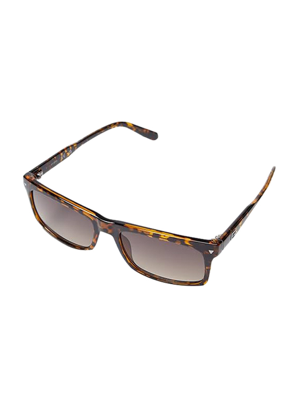 Guess Full-Rim Square Dark Havana Sunglasses for Men, Brown Lens, GF5093 52F