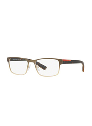 Prada Full-Rim Rectangular Gradient Brown Eyewear Frame for Men, PS 50GV 10U1O1, 53/17/140