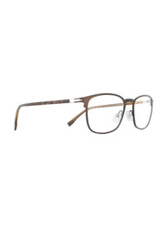 Hugo Boss Full-Rim Rectangle Brown Eyewear Frames For Men, Mirrored Clear Lens, BO1048 0000 00