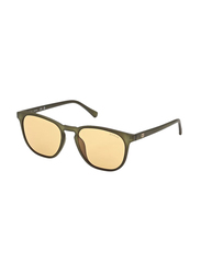 Guess Polarized Full-Rim Oval Transparent Dark Green Sunglasses For Women, Brown Lens, GU00061, 53/19/145