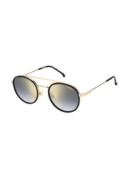 Carrera Full-Rim Round Gold/Black Sunglasses Unisex, Blue Lens, CA2028T/S RHL501V, 50/22/135