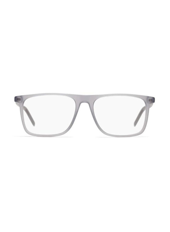 Hugo Full-Rim Rectangle Grey Eyewear Frames For Men, Mirrored Clear Lens, HG1057 0RIW 00