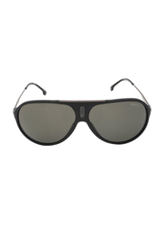 Carrera Polarized Full-Rim Pilot Matte Black Unisex Sunglasses, Black Lens, HOT65 203817 003, 63/11/135