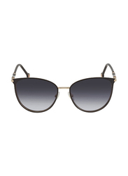 Carolina Herrera Full-Rim Butterfly Gold Black Sunglasses for Women, Grey Lens, CH0029/S 0RHL 9O, 60/18/150