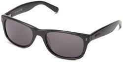 Kenneth Cole Full-Rim Rectangular Matte Black Sunglasses for Men, Smoke Lens, KC7123 02A, 53/18/140