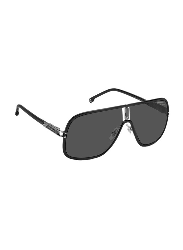 Carrera Full-Rim Rectangle Black Sunglasses Unisex, Grey Lens, FLAGLAB 11 00364IR, 64/10/135