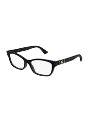Gucci Full-Rim Cat Eye Black Eyeglasses Frame for Women, Transparent Lens, GG0635O 004, 53/17/145