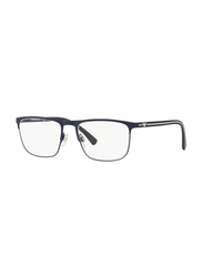 Emporio Armani Full-Rim Rectangle Rubber Blue Frame for Men, EA1079 3092, 55/18/140