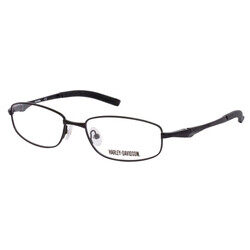 Harley Davidson Full-Rim Rectangular Black Eyeglass Frames Unisex, Clear Lens, HD0363 B84 54, 54/17/125