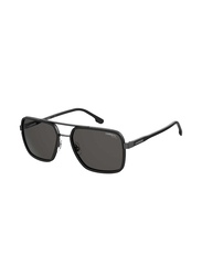 Carrera Polarized Full-Rim Navigator Black Sunglasses for Men, Black Lens, CA256/S 203788V 815 9O 58, 58/18/140
