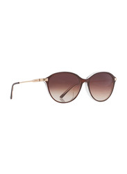 Calvin Klein Full-Rim Round Brown Crystal Sunglasses for Women, Brown Lens, CK19713SA 222, 56/16/140