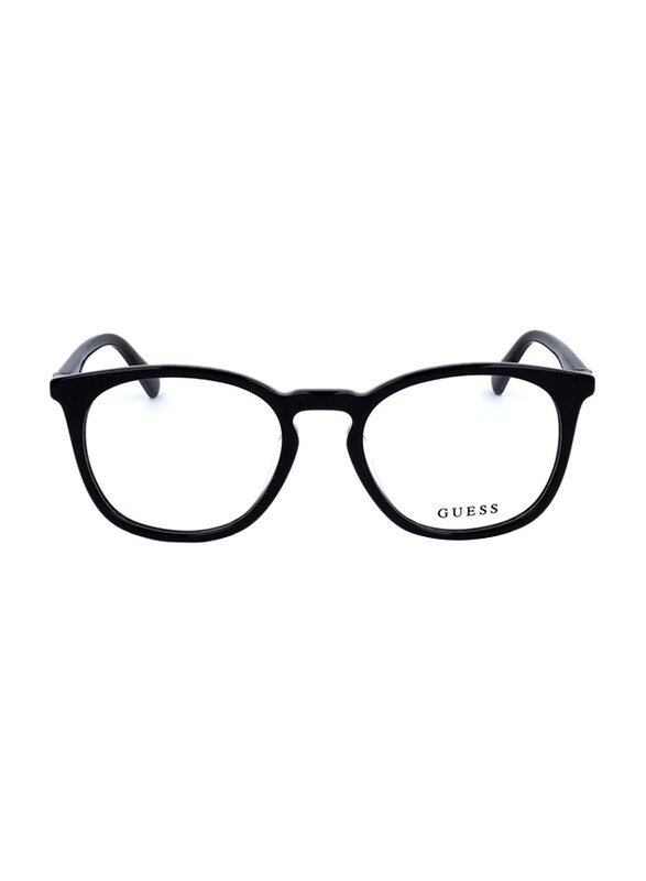 Guess Full-Rim Square Shiny Black Sunglasses Frame For Men, Clear Lens, GU50057 D 001, 53/20/145