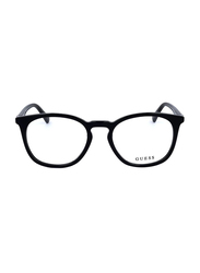 Guess Full-Rim Square Shiny Black Sunglasses Frame For Men, Clear Lens, GU50057 D 001, 53/20/145