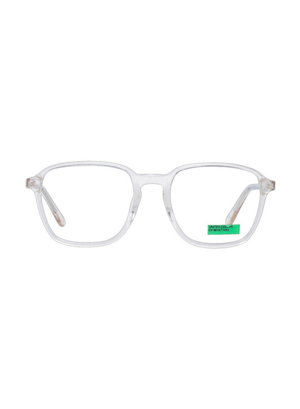 Benetton Full-Rim Rectangle Clear Eyewear Frames For Men, Mirrored Clear Lens, BEO1049 132