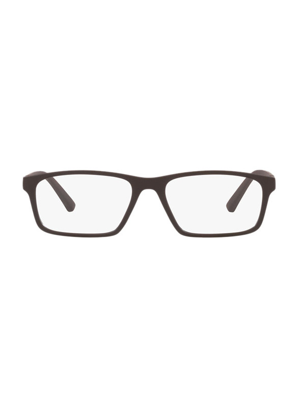 Emporio Armani Full-Rim Rectangle Matte Brown Frame for Men, EA3213 5342, 54/17/145