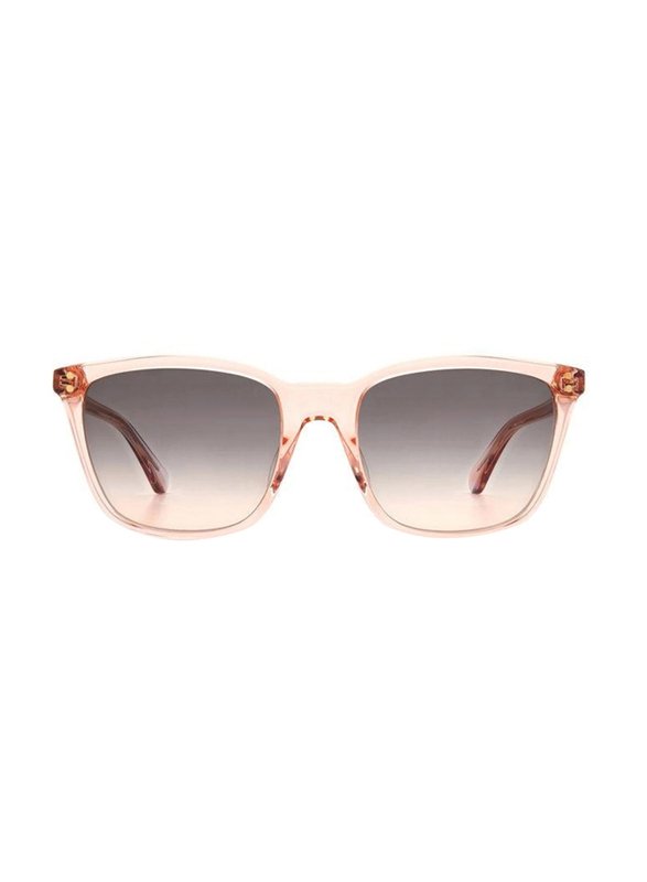 Kate Spade Full-Rim Square Peach Sunglasses for Women, Grey Lens, PAVIA/G/S 0733 FF, 55/19/140