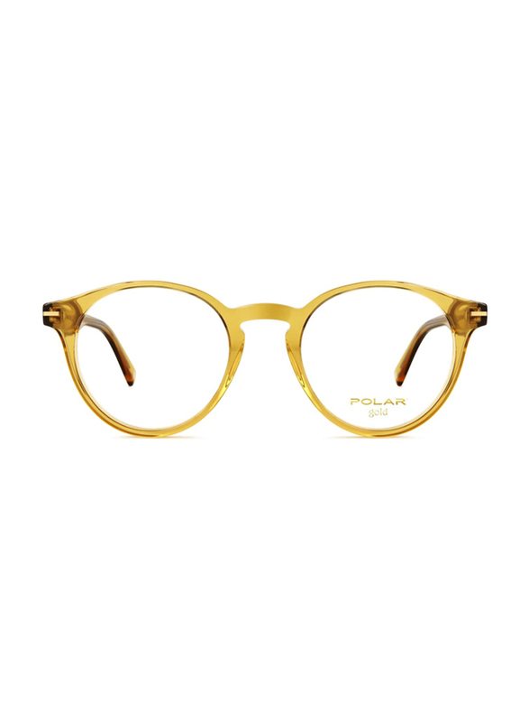 Polar Full-Rim Round Shiny Crystal Honey Frame Unisex, Gold 11 28, 49/21/145