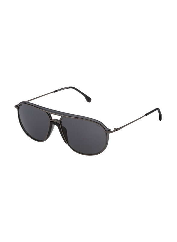 Lozza Full-Rim Rectangular Black Sunglasses for Men, Black Lens, SL2338M 990568145