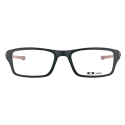 Oakley Full-Rim Chamfer Black/Red Eyeglasses Frame for Men, Clear Lens, 0OX8045 804503, 55/18/140