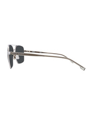 Hugo Boss Polarized Full-Rim Navigator Ruthenium Sunglasses for Men, Grey Lens, BO1045/S 0R81 M9, 58/17/145