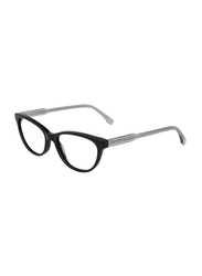 Lacoste Full-Rim Cat Eye Black Sunglasses for Women, Transparent Lens, L2850 001, 53/16/140