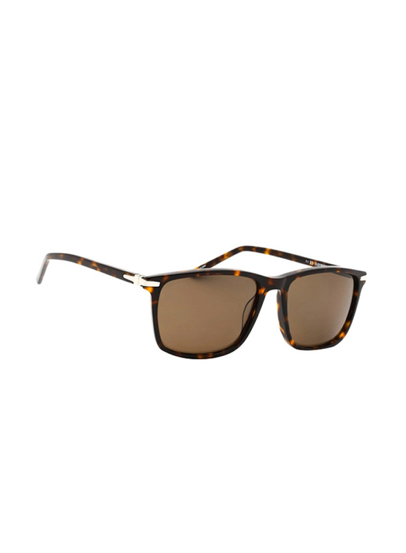 Chesterfield Polarized Full-Rim Rectangle Havana Sunglasses for Men, Bronze Lens, CH10/S, 57/17/150