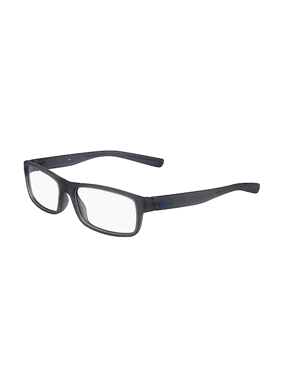 Nike Full-Rim Rectangular Dark Grey Eyeglass Frames Unisex, Transparent Lens, NIKE5090 70, 47/14/130