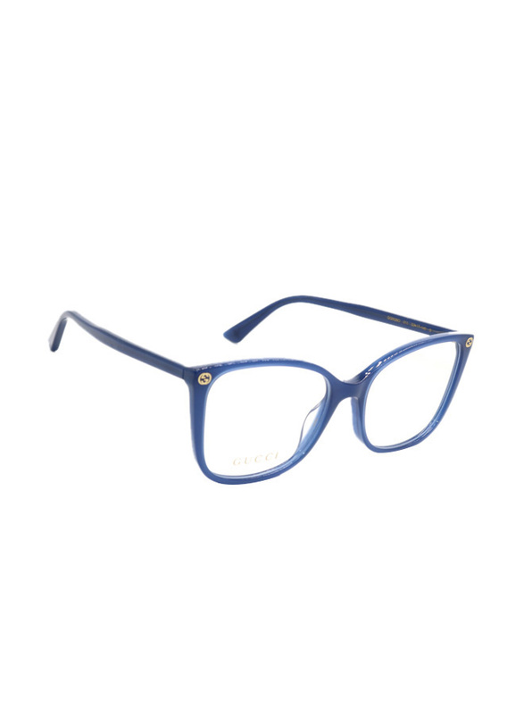 Gucci Full-Rim Cat Eye Blue Frames for Women, GG0026O 011, 57/16/145