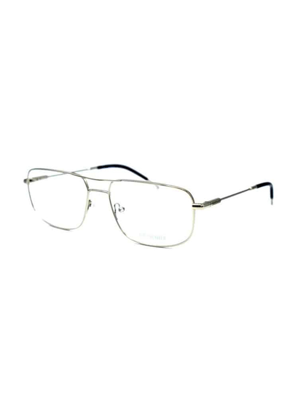 Trussardi Full-Rim Pilot Silver Eyewear for Men, Transparent Lens, VTR484 580579