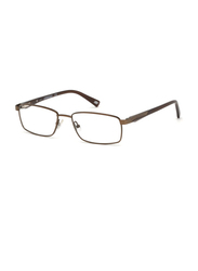 Skechers Full-Rim Square Brown Eyeglass Frames for Men, Transparent Lens, SE3232 049, 53/17/145