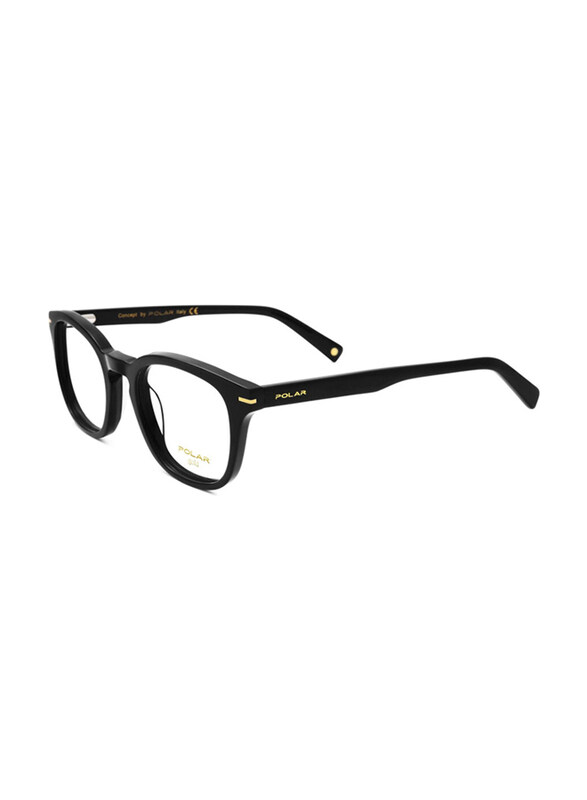 

Polar Full-Rim Square Shiny Black Clip On Frame Unisex, Grey Lens, Gold C 08 77, 49/21/145