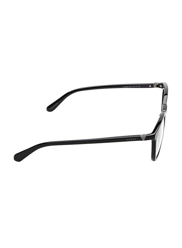 Guess Full-Rim Square Shiny Black Frames for Men, GU50053 001, 51/19/145