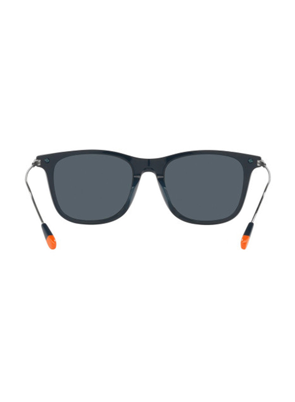Polo Ralph Lauren Polarized Full-Rim Square Shiny Navy Blue Sunglasses For Men, Dark Grey Lens, 0PH4179U 59068752, 52/19/145