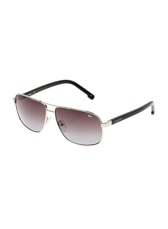 Lacoste Full Rim Rectangular Gold Sunglasses Unisex, Brown Lens, L162S 714, 61/13/140