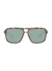Guess Full-Rim Square Dark Havana Sunglasses Unisex, Green Gradient Lens, GF5085 52N