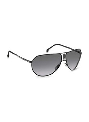 Carrera Polarized Full-Rim Pilot Black Sunglasses Unisex, Grey Lens, GIPSY65 80764WJ, 64/11/135