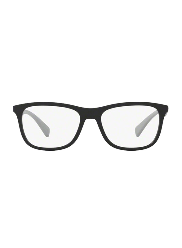 Prada Full-Rim Square Black/Grey Eyewear Frame for Men, PS 04FV TFZ1O1, 55/17/140